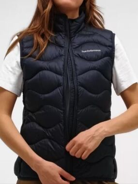 Peak Performance Navy 700 Downfilled Quilted Puffer Vest Size XS